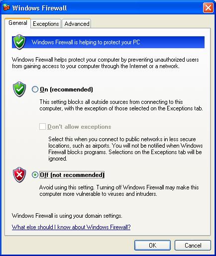 Firewall setting