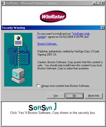 Security warning 98